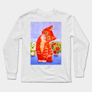 Kitten on the window Long Sleeve T-Shirt